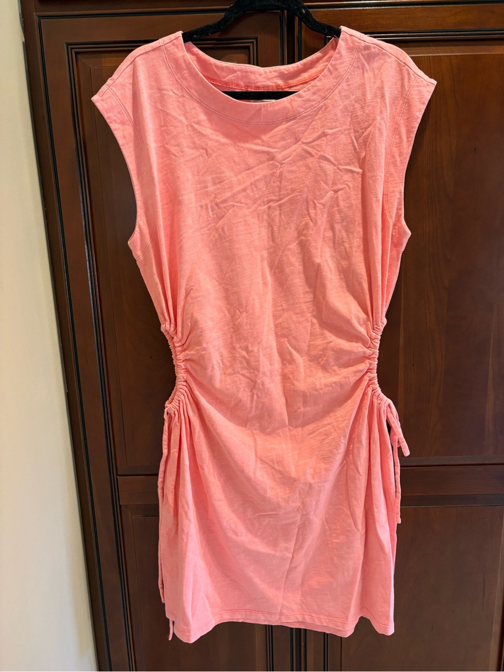 NWOT Universal Thread Pinky Peachy Cotton Dress w/Cut Out Sides Beach Pool - L
